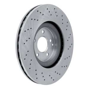 Mercedes-Benz CLK55 AMG Brake Rotor (1) - Front - R1 Concepts - Drilled - `03-`07